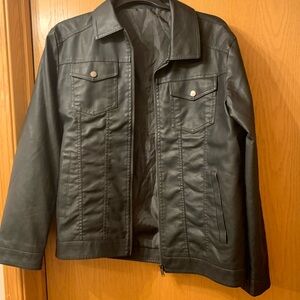 Men's Black Leather Jacket